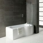 P Shape 1700x850 RH Shower Bath
