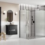 Refx Icon Fluted Blk Wetroom Side Rm