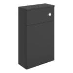 distinct 500mm wc unit matt black glass