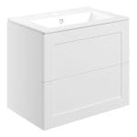 maynard 615mm wall hung 2 drawer basin unit basin matt white