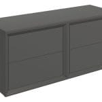 press 1200mm wall hung 4 drawer basin unit run top matt clay