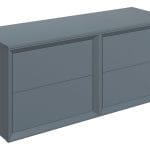 press 1200mm wall hung 4 drawer basin unit run top matt storm blue